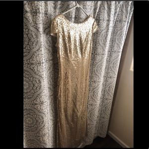 Sequin Champagne Gold Dress!